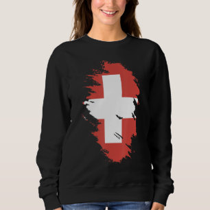 Sudadera Bandera nacional de Suiza de recuerdo para mujeres