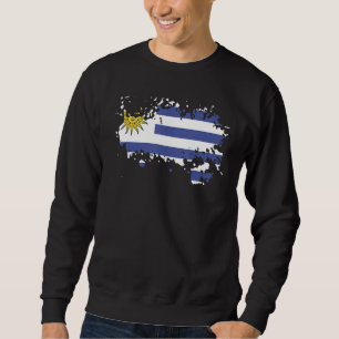 Sudadera Bandera nacional de Uruguay de recuerdo para hombr