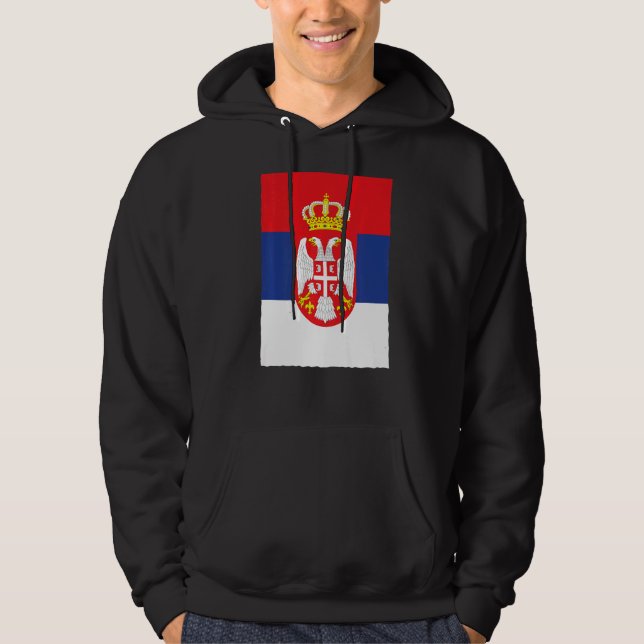 Sudadera Bandera nacional serbia retro vintage Serbia (Anverso)