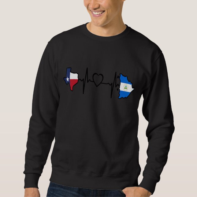 Sudadera Bandera nicaragüense de Texas (Anverso)