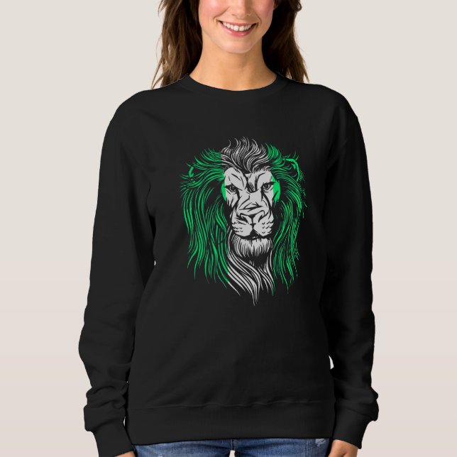 Sudadera Bandera nigeriana de león de Nigeria (Anverso)