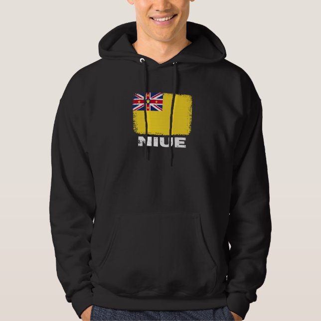 Sudadera Bandera Niue apoya a las mujeres de Niue (Anverso)