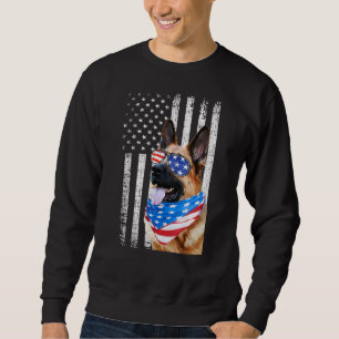 Sudadera Bandera Norteamericana Alemana Perro Patriótico 4