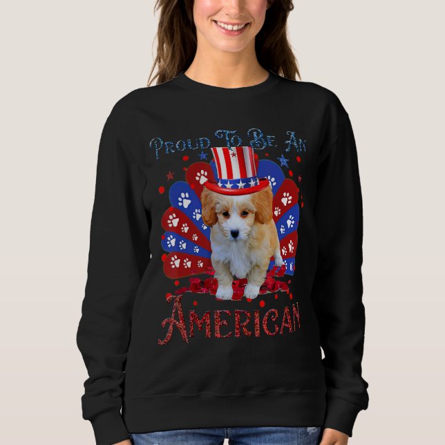 Sudadera Bandera Norteamericana De Chih Poo Feliz 4 De Juli (Anverso)