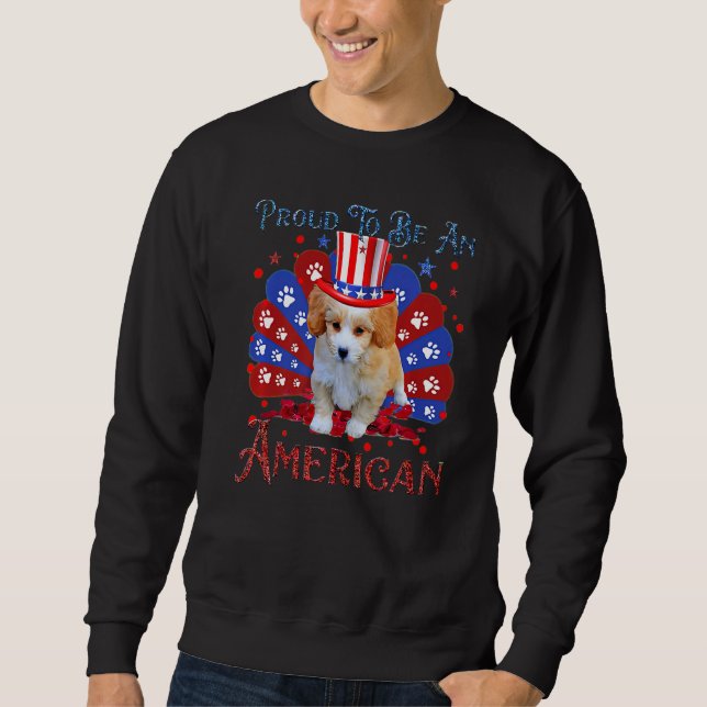 Sudadera Bandera Norteamericana De Chih Poo Feliz 4 De Juli (Anverso)