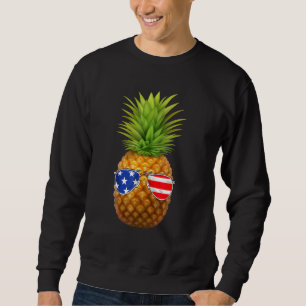 Sudadera Bandera norteamericana de piña vierte el 4 de juli