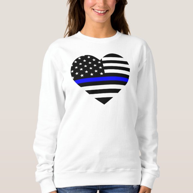 Sudadera Bandera norteamericana delgada de la línea azul pe (Anverso)