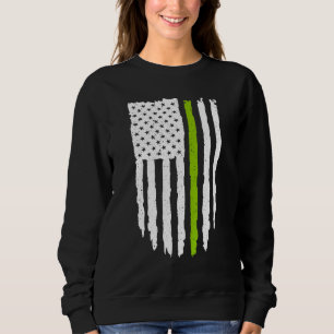 Sudadera Bandera Norteamericana Delgada De La Línea Verde P