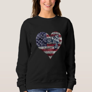 Sudadera Bandera Norteamericana En Bicicleta Sucia El 4 De
