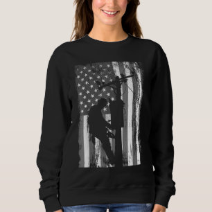 Sudadera Bandera Norteamericana Lineman - Vintage Patriotic