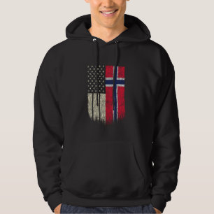 Sudadera Bandera Norteamericana Noruega Orgullo USA