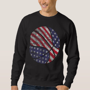 Sudadera Bandera Norteamericana Retro Baloncesto 4 de julio