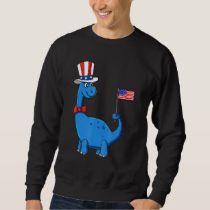 Sudadera Bandera Norteamericana T Rex 4 De Julio Niños Dino