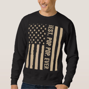 Sudadera Bandera Norteamericana Vintage Para Papá Mejor Pop