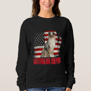 Sudadera Bandera norteamericana vintage Pastor Australiano