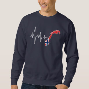 Sudadera Bandera noruega bandera de Noruega latido del cora