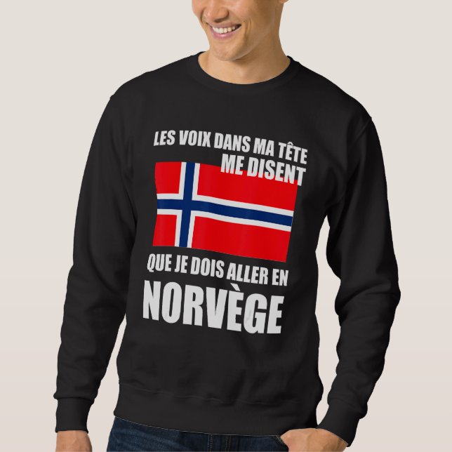 Sudadera Bandera noruega Proverbio (Anverso)