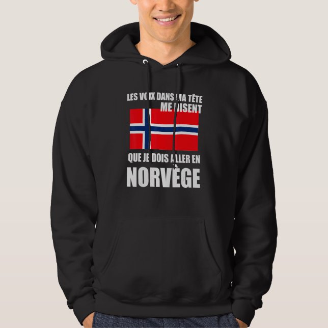 Sudadera Bandera noruega Proverbio (Anverso)