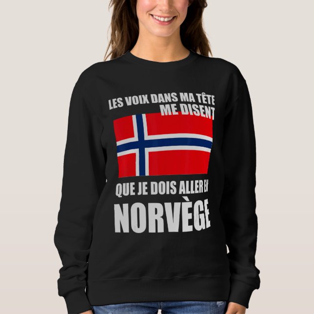 Sudadera Bandera noruega Proverbio (Anverso)