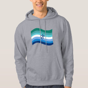 Sudadera Bandera Ondulada de Orgullo de Amor Gay Masculino