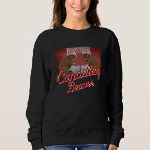 Sudadera Bandera orgullosa canadiense Canadá Castor