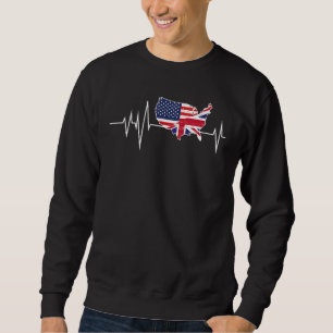 Sudadera Bandera País latido Británico Estadounidense Bande