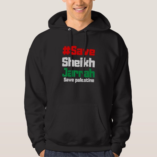 Sudadera Bandera Palestina Libre en árabe (Anverso)