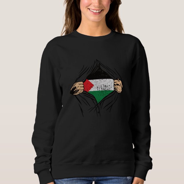 Sudadera Bandera palestina para los palestinos (Anverso)