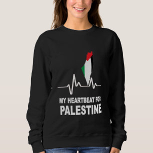 Sudadera Bandera Palestina Y Mapa En Mi Corazón