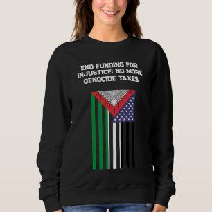 Sudadera Bandera palestino-americana - Detengan los genocid