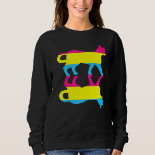 Sudadera Bandera Pansexualidad Gato Animal Derechos Humanos