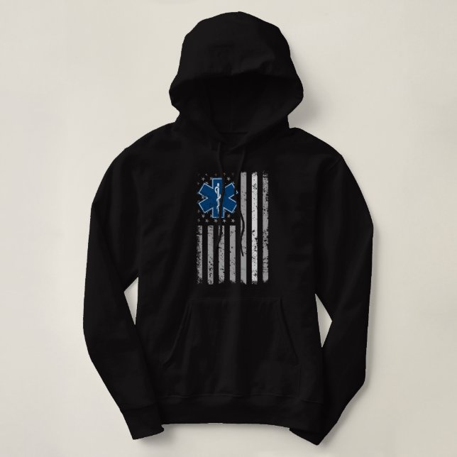 Sudadera Bandera paramédica de Estados Unidos (Diseño del anverso)