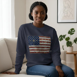 Sudadera Bandera patrimonio Art Déco Estados Unidos Año