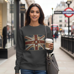 Sudadera Bandera patrimonio Art Déco Reino Unido Vintag