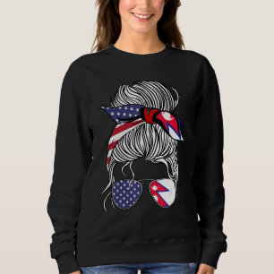 Sudadera Bandera Patriota Nepalí Americana Mujeres Niña Nep