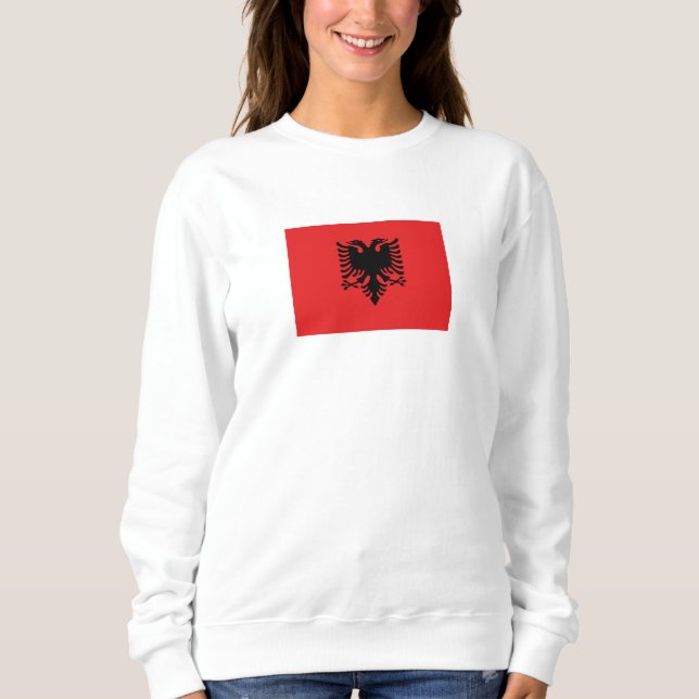 Sudadera Bandera patriótica albanesa (Anverso)
