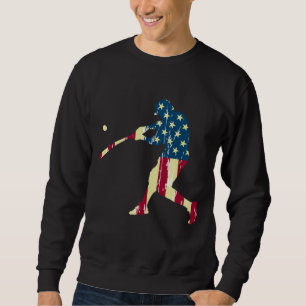 Sudadera Bandera Patriótica Americana Béisbol