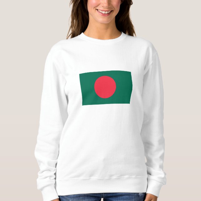 Sudadera Bandera patriótica bangladesí (Anverso)