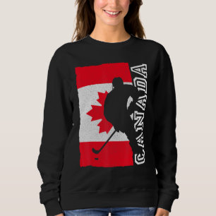Sudadera Bandera patriótica canadiense de hockey