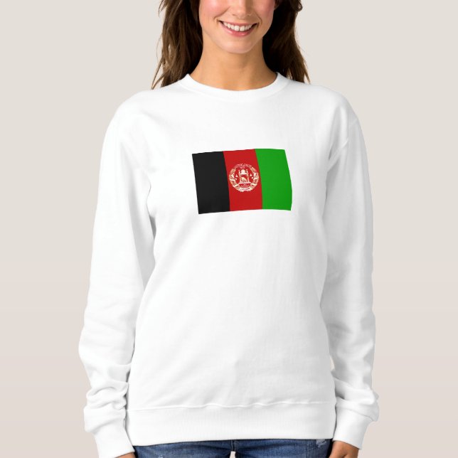 Sudadera Bandera patriótica de Afganistán (Anverso)