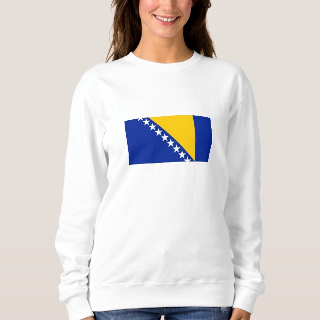Sudadera Bandera patriótica de Bosnia y Herzegovina (Anverso)