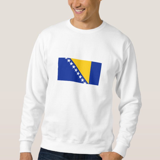 Sudadera Bandera patriótica de Bosnia y Herzegovina (Anverso)