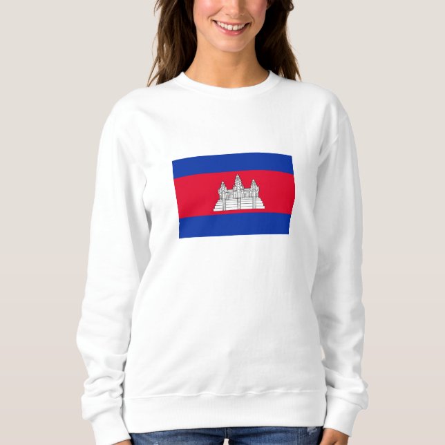 Sudadera Bandera Patriótica De Camboya (Anverso)