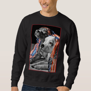 Sudadera Bandera Patriótica Estadounidense De Toro De Tierr