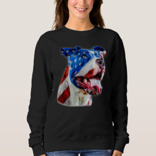 Sudadera Bandera Patriótica Estadounidense De Toro De Tierr
