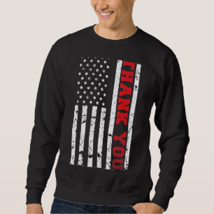 Sudadera Bandera Patriótica Estadounidense Gracias Día de l