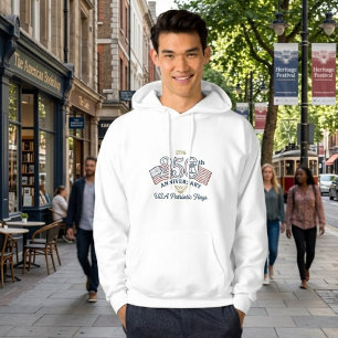 Sudadera Bandera Patriótica Vintage USA Campana de la Liber