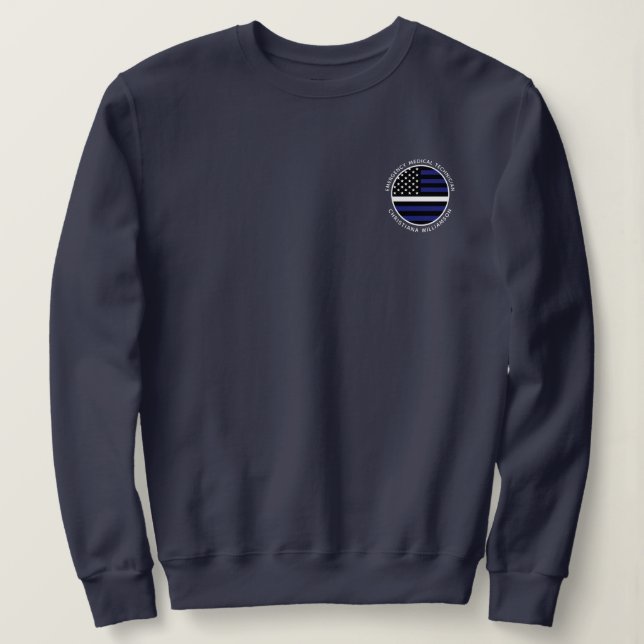Sudadera Bandera personalizada de EE. UU. de línea blanca f (Anverso del diseño)