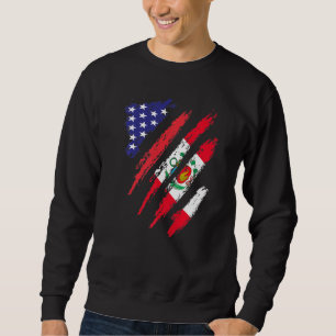 Sudadera Bandera Peruana Cultivada Americana USA Mes del Pa