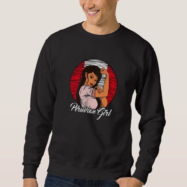 Sudadera Bandera Peruana Perú Chica Peruana   (Anverso)
